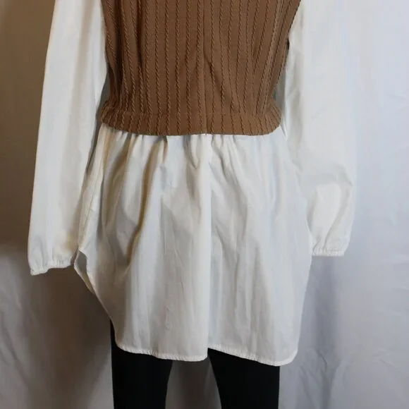 Papaya Brand Peter Pan Collar Blouse Women's Large - Picture 6 of 8